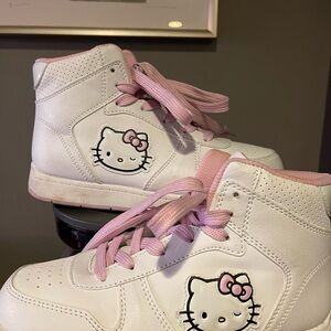 Hello Kitty White and Pink High-Top Sneakers